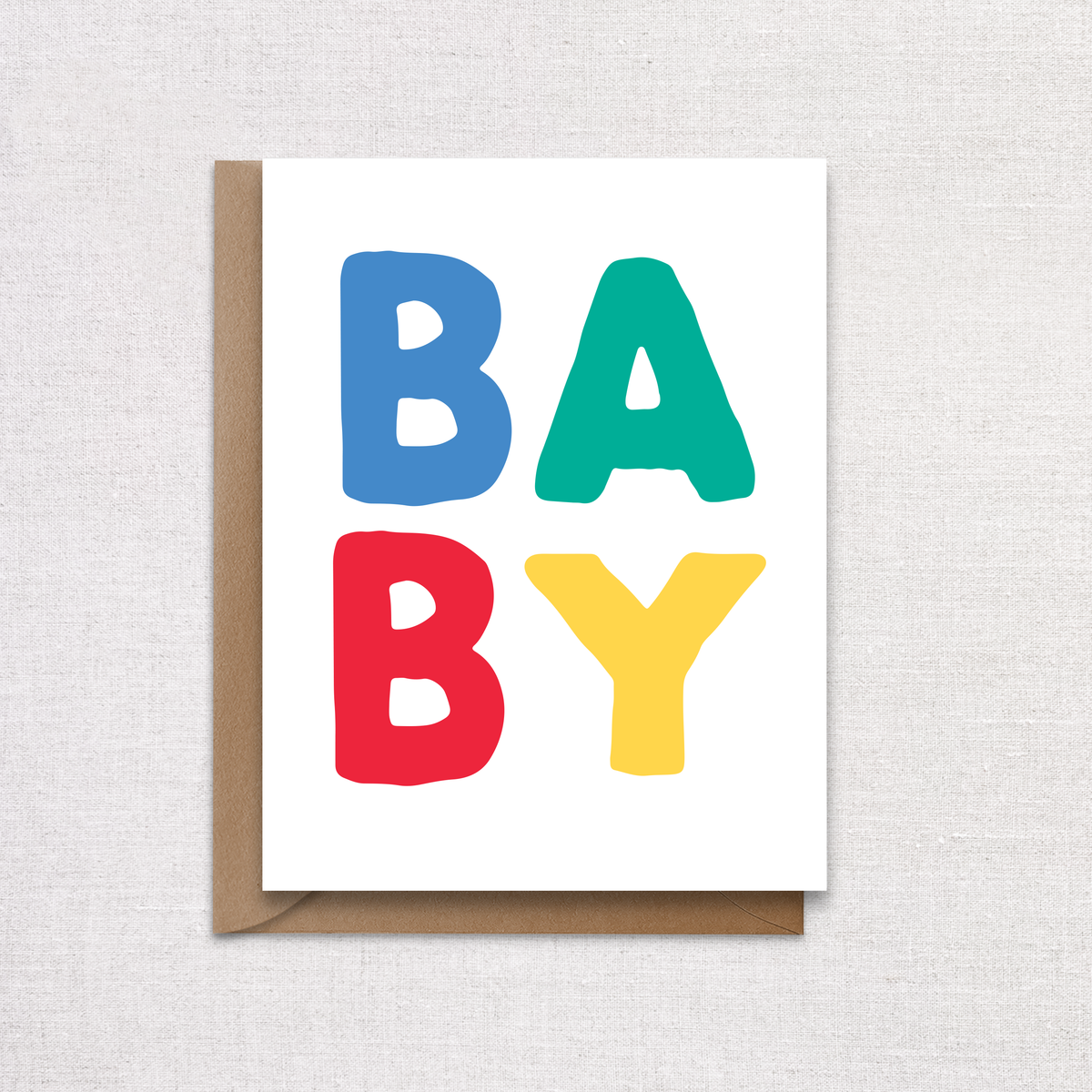 New Baby Building Blocks Greeting Card, Baby Shower Congratulations, Gender Neutral