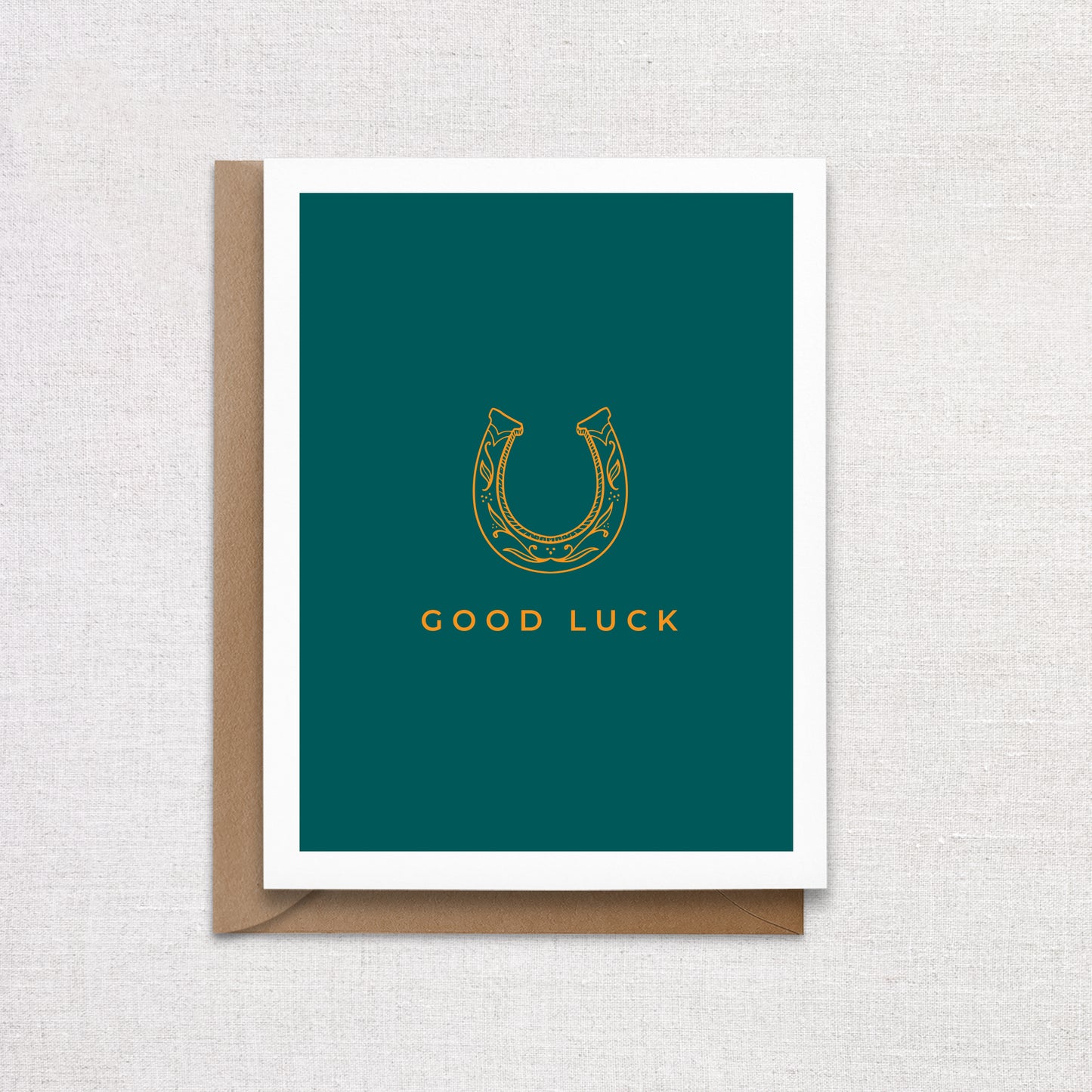 Good Luck Horseshoe Greeting Card
