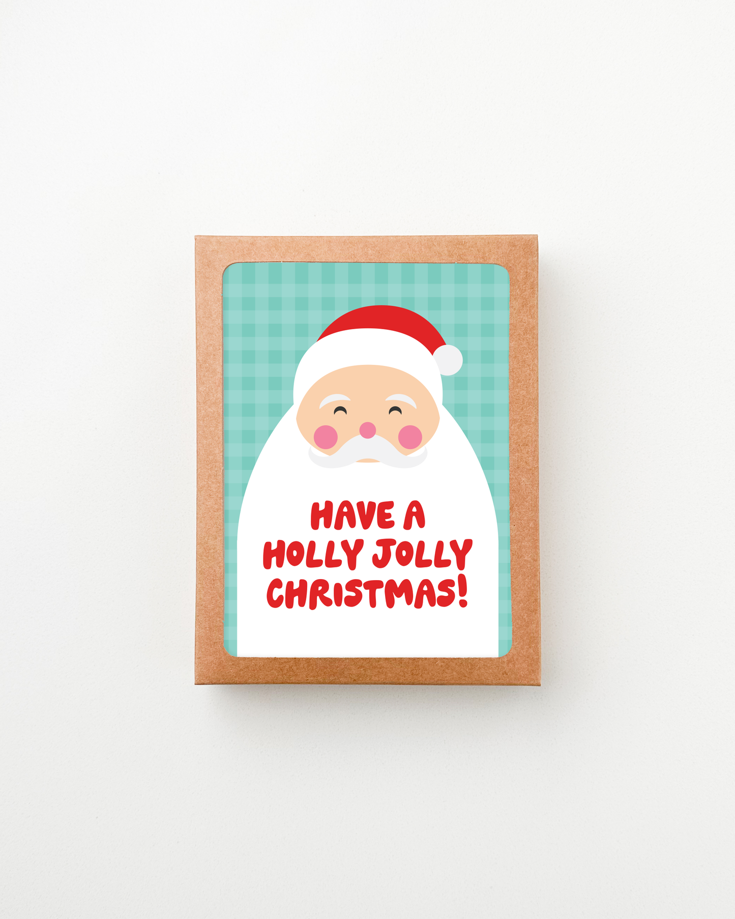 Holly Jolly Santa Holiday Card