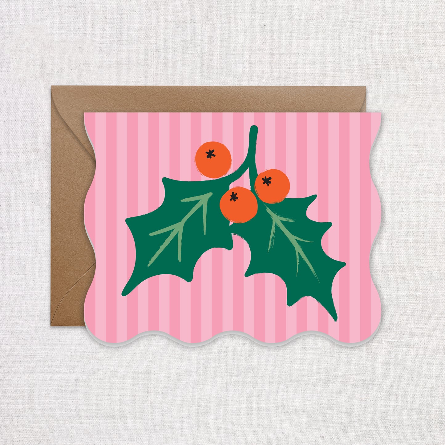 Holly Wave Holiday Cards