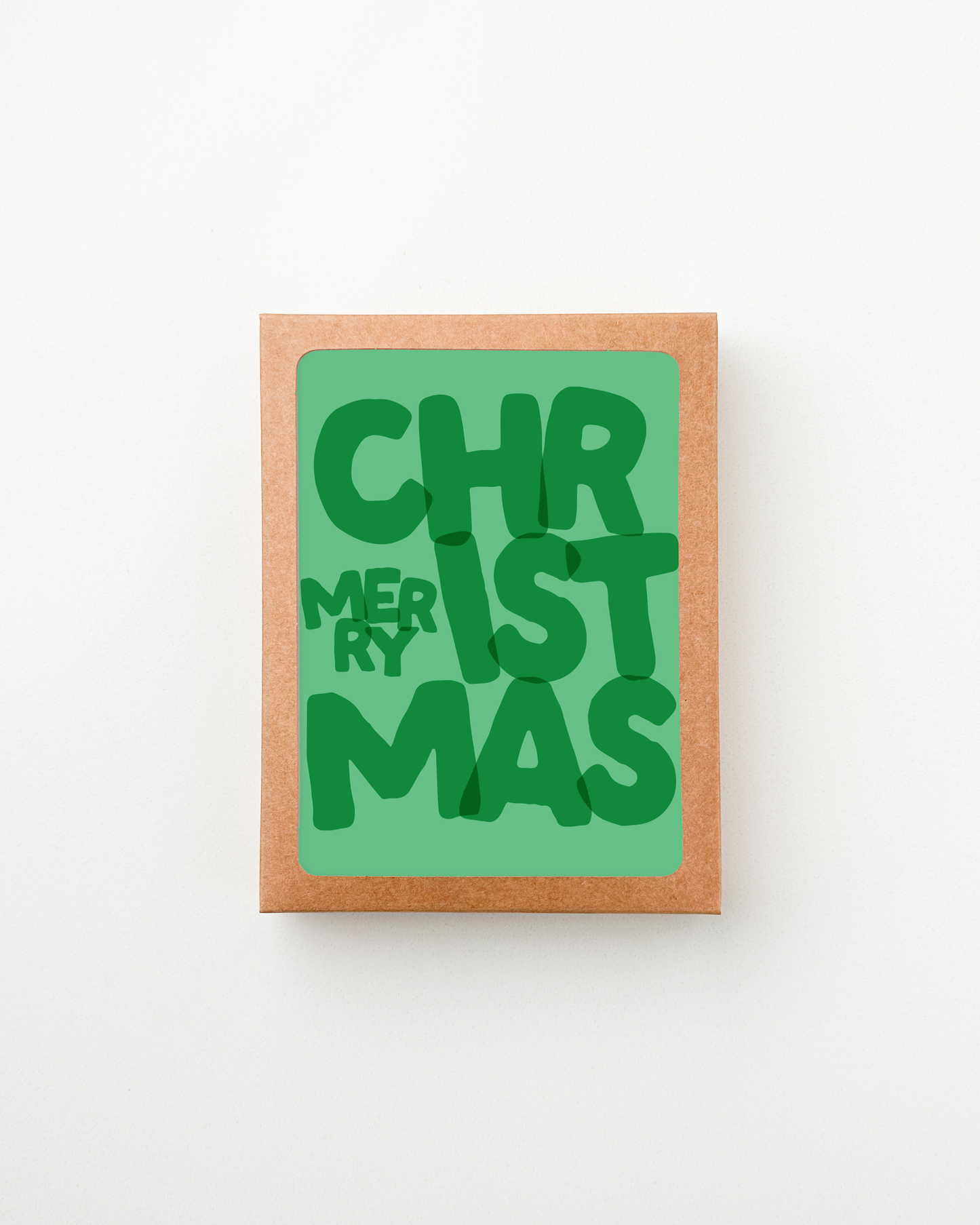 Merry Christmas Green Holiday Card