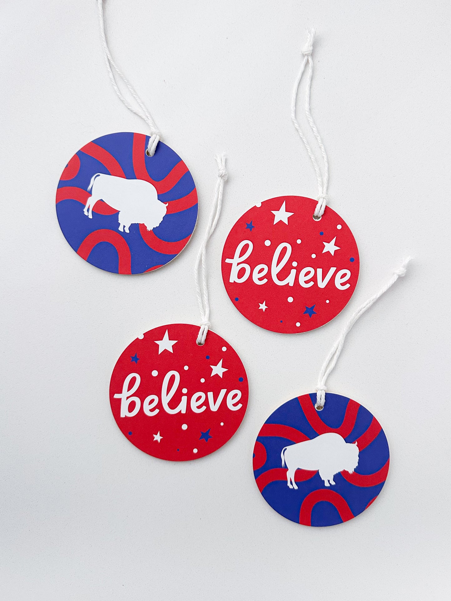 Blue & Red Buffalo Ornament
