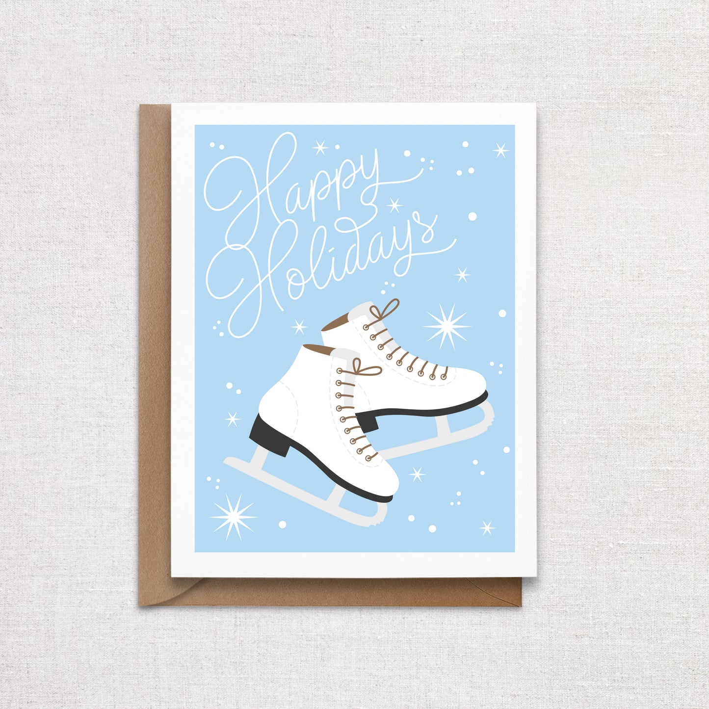 Ice Skates Holiday Card