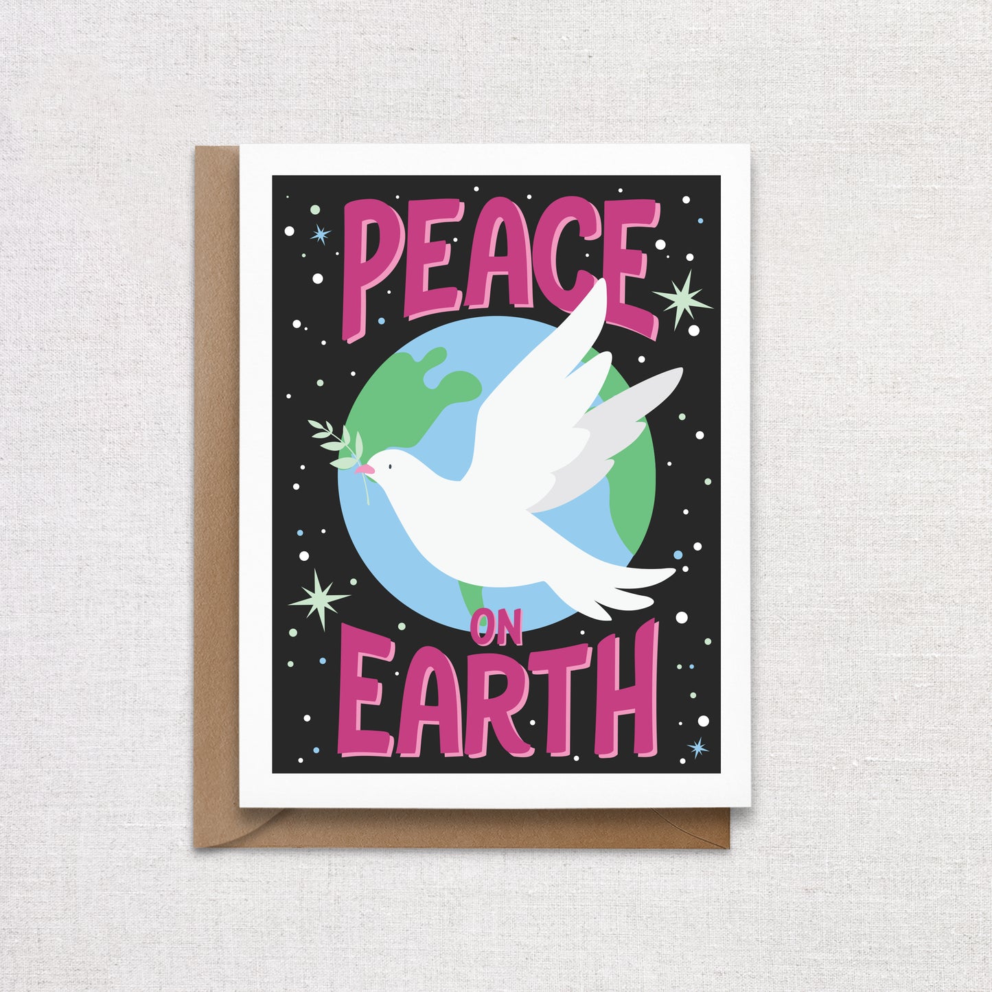 Peace On Earth Dove Holiday Card
