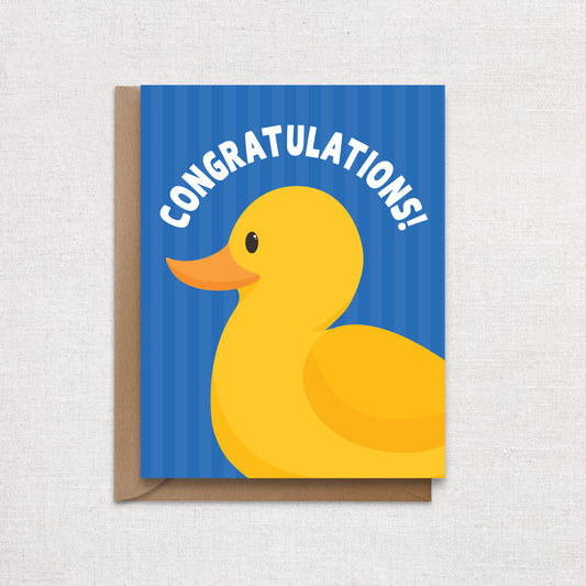 Rubber Duck Congratulations New Baby Greeting Card