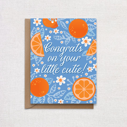 Congrats on your little cutie. New Baby Greeting Card