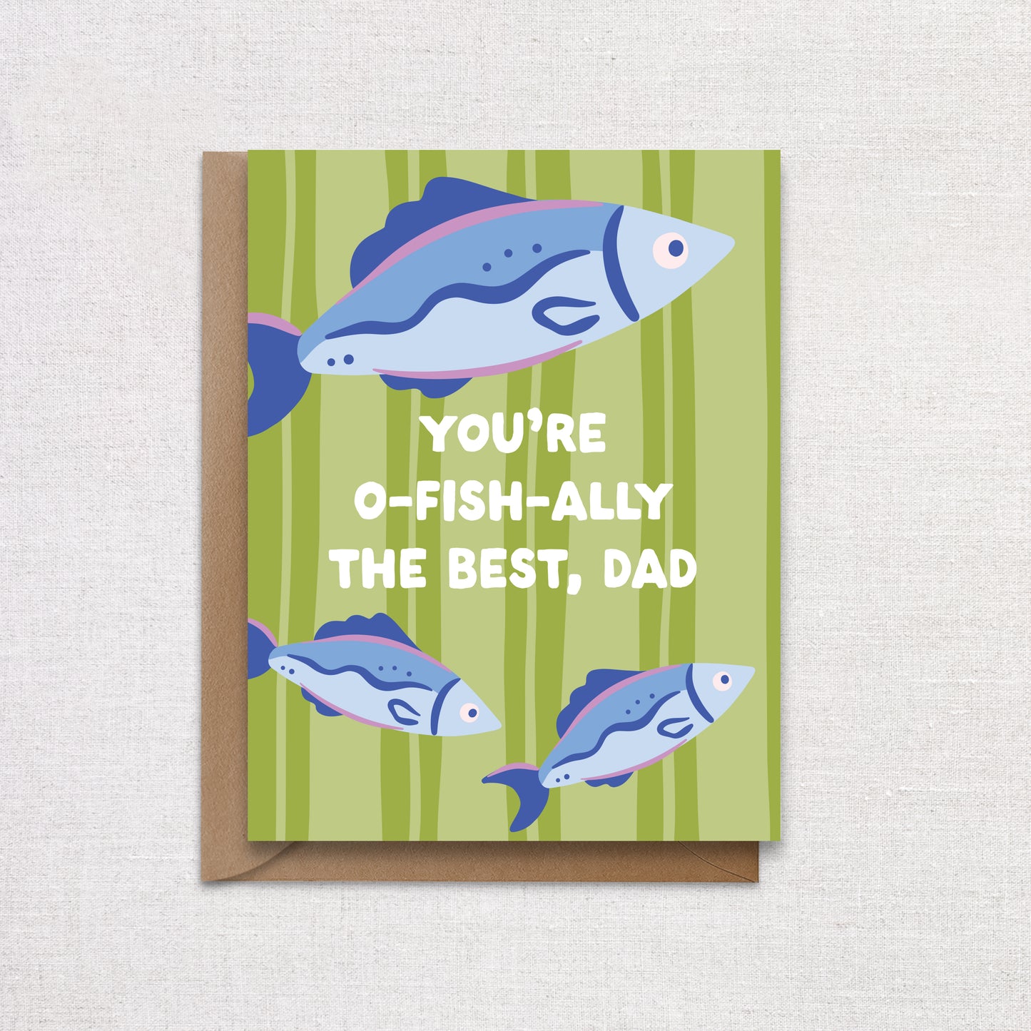 O-Fish-Ally The Best Dad. Father's Day Greeting Card