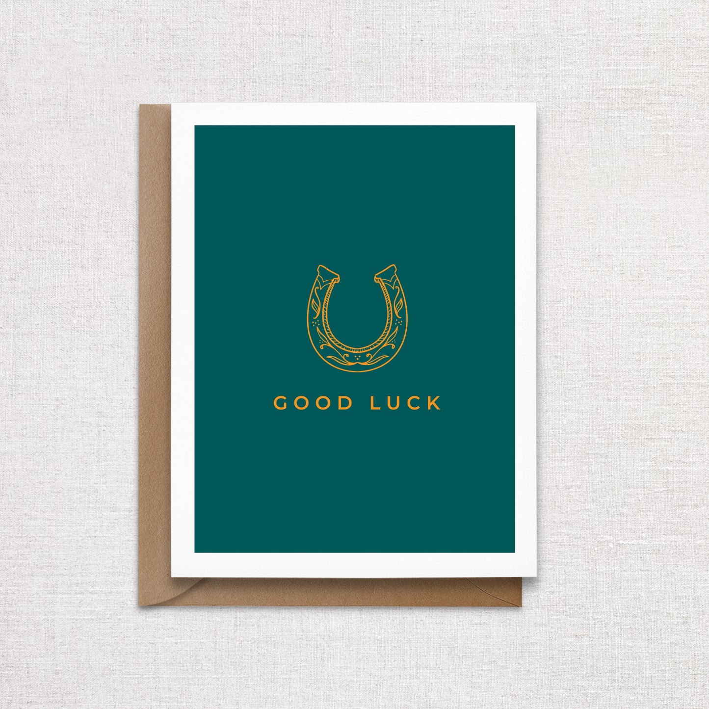 Good Luck Horseshoe Greeting Card