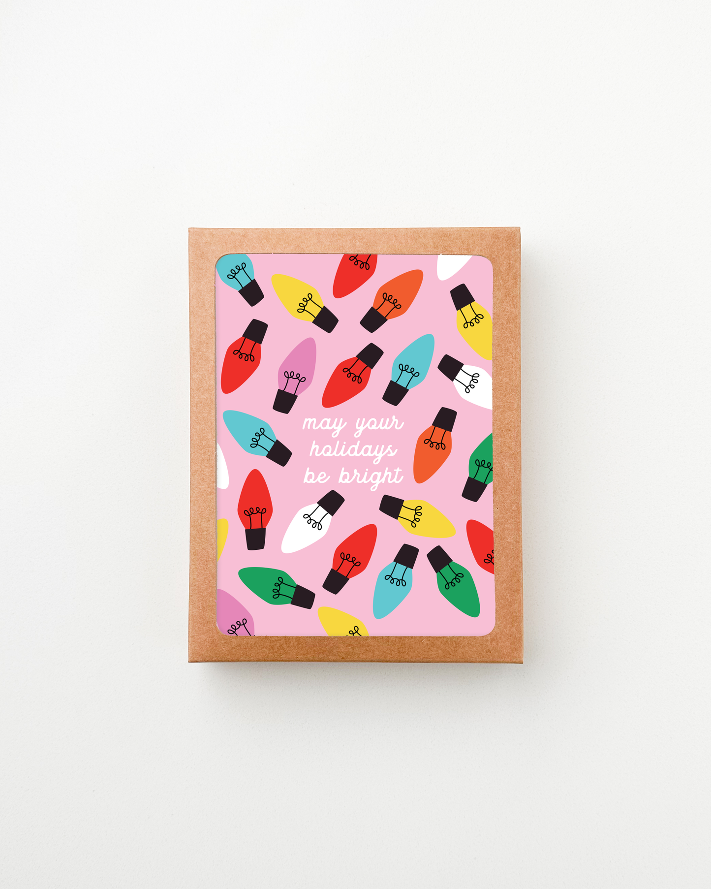 Vintage Christmas Lights Holiday Card