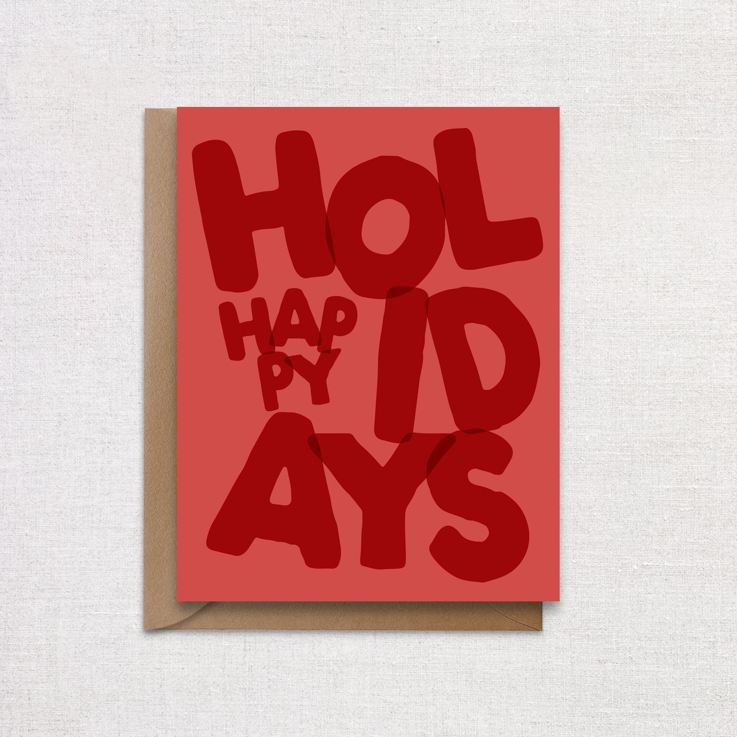 Happy Holidays Red Holiday Card