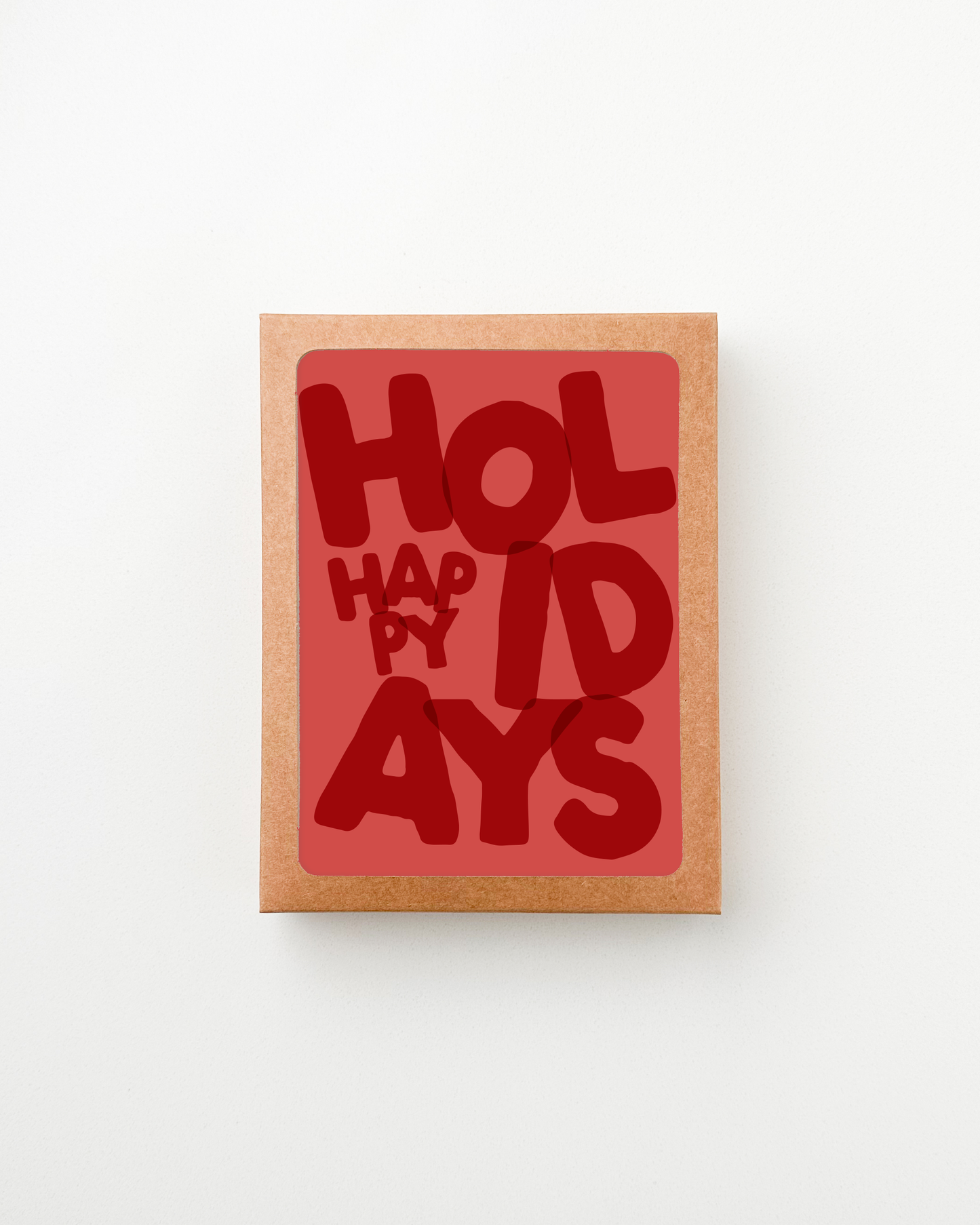 Happy Holidays Red Holiday Card