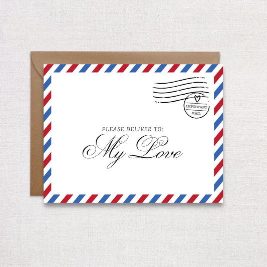 Vintage Love Letter Valentine's Day Card