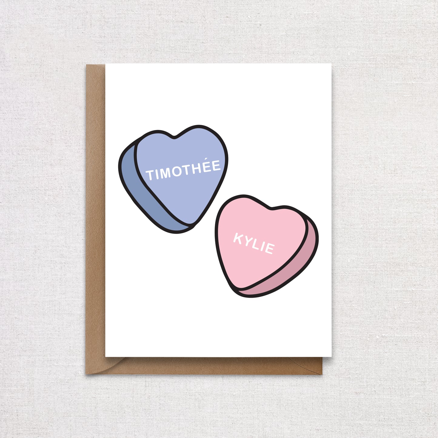 Timothée Chalamet and Kylie Jenner Valentine's Day Card