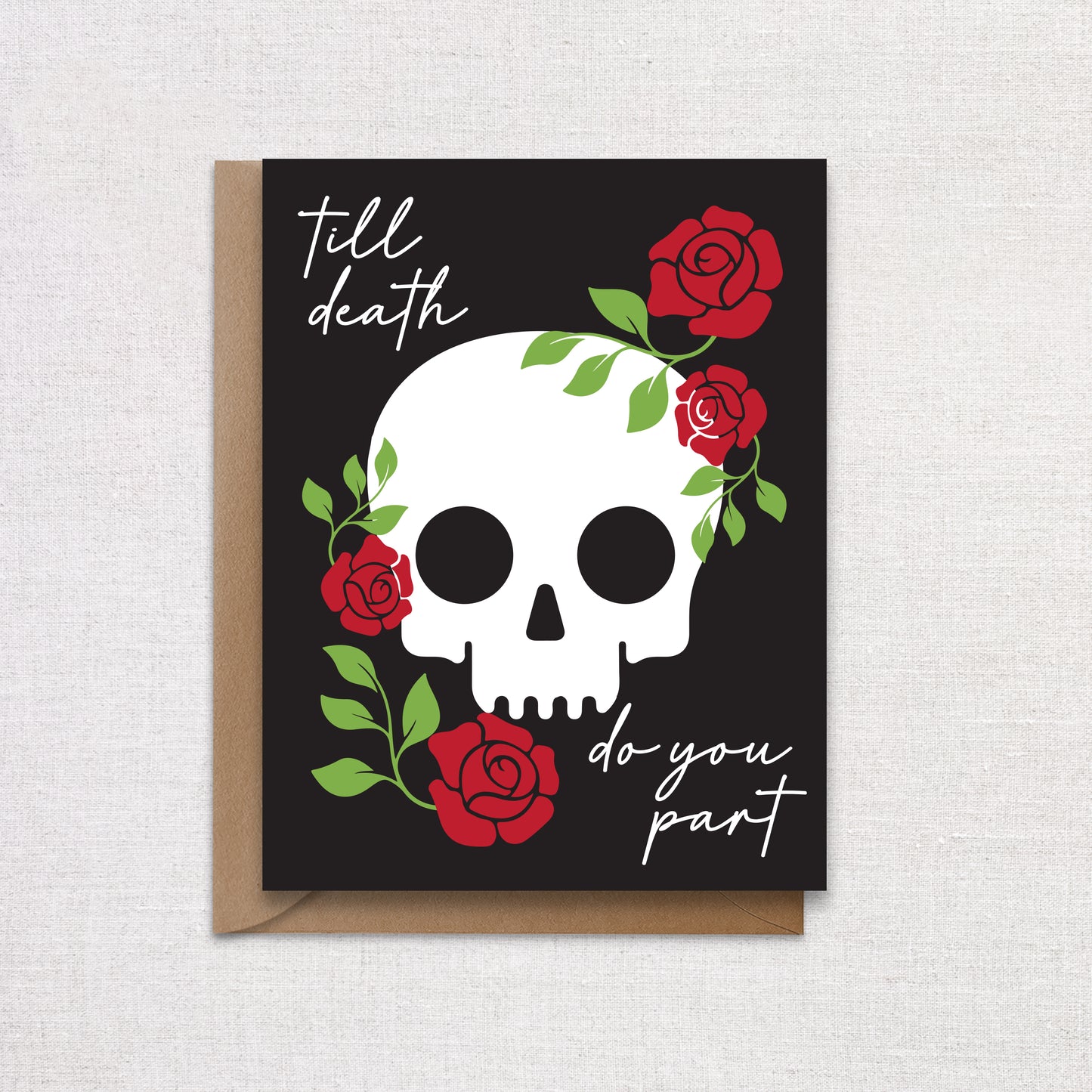 Till Death Skull Gothic Wedding Card
