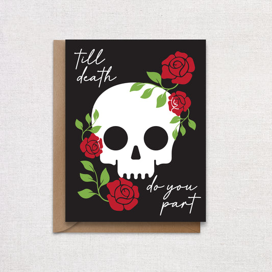 Till Death Skull Gothic Wedding Card