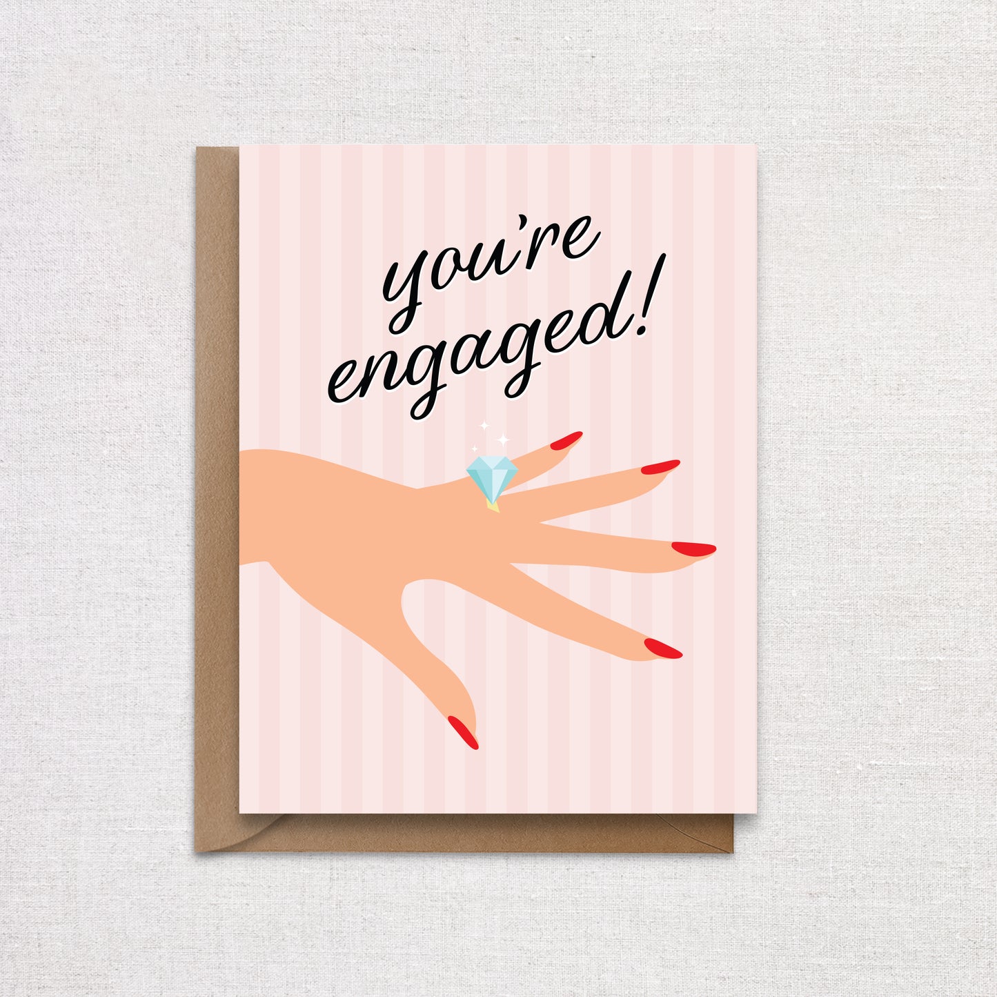 You're Engaged! Bride to be gift. Engagement Card