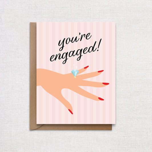 You're Engaged! Bride to be gift. Engagement Card