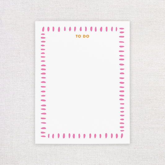 Pink To Do Notepad