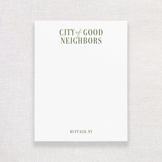City Of Good Neighbors Buffalo, NY Notepad