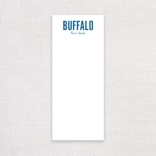 Slim Blue Buffalo, NY Notepad