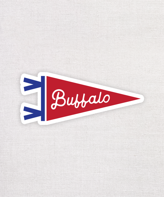 Buffalo Pennant Eco-Friendly Sticker