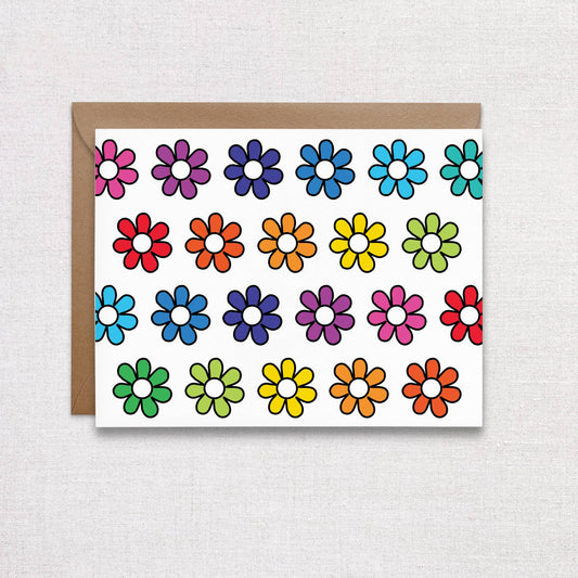 Rainbow Flower Greeting Card