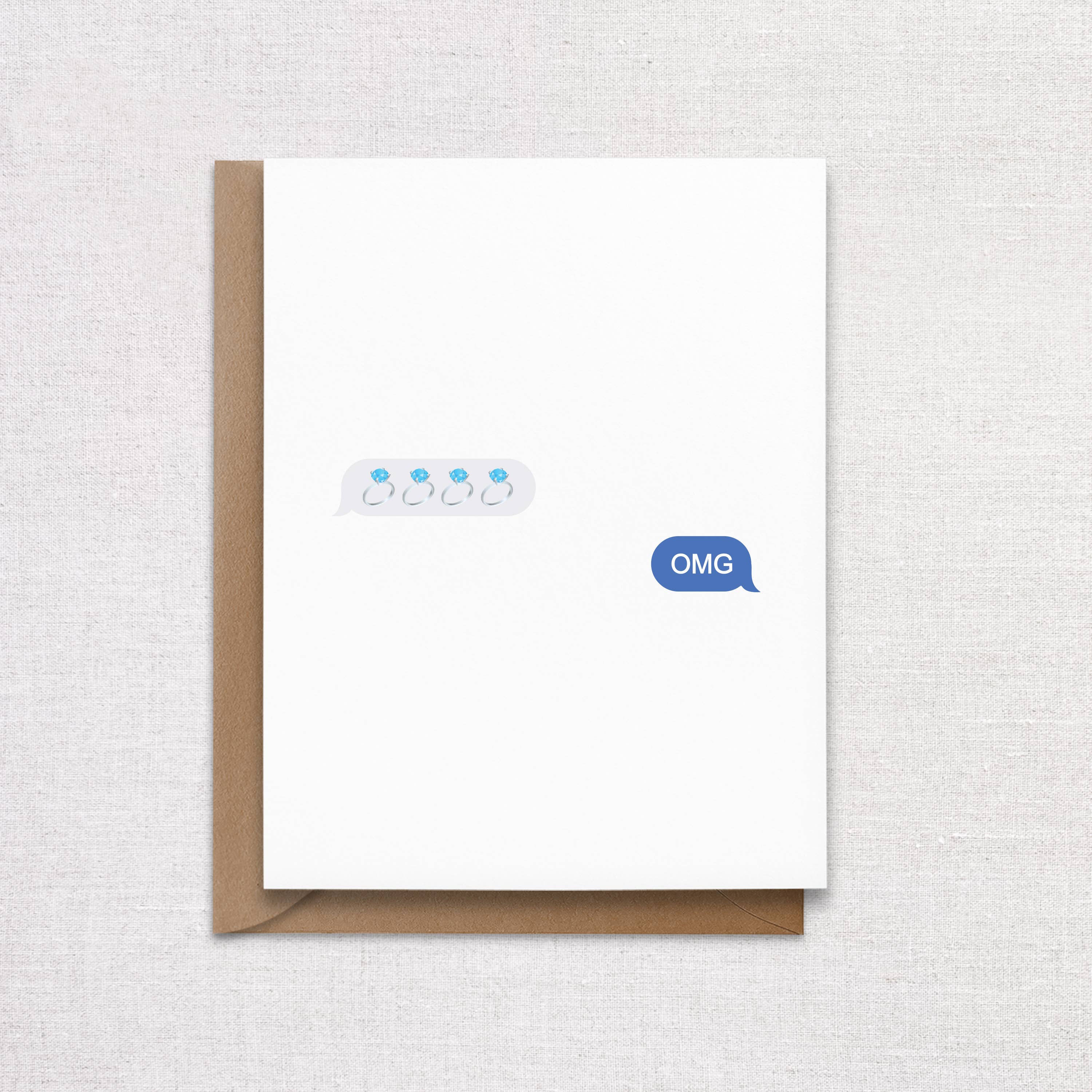 Engaged Text Greeting Card – HellaHoneyCo