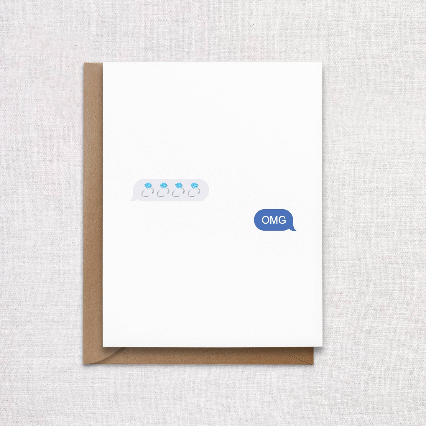 Engaged Text Greeting Card