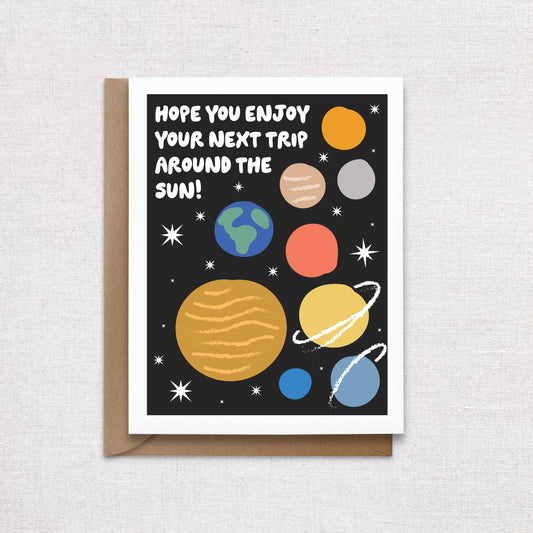 Planets Birthday Card