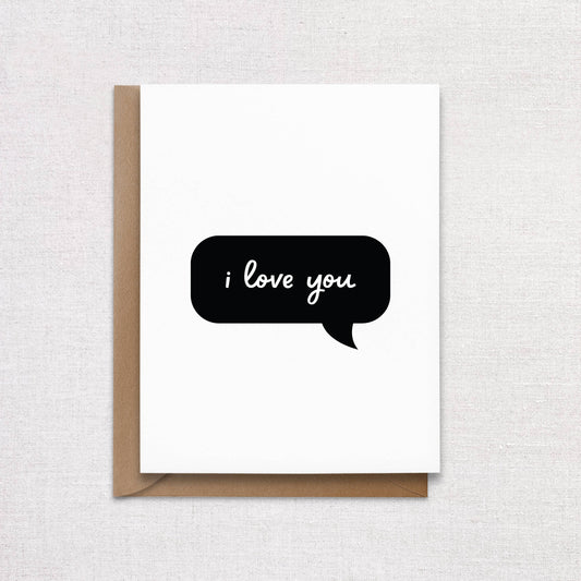 I Love You Minimalist Greeting Card