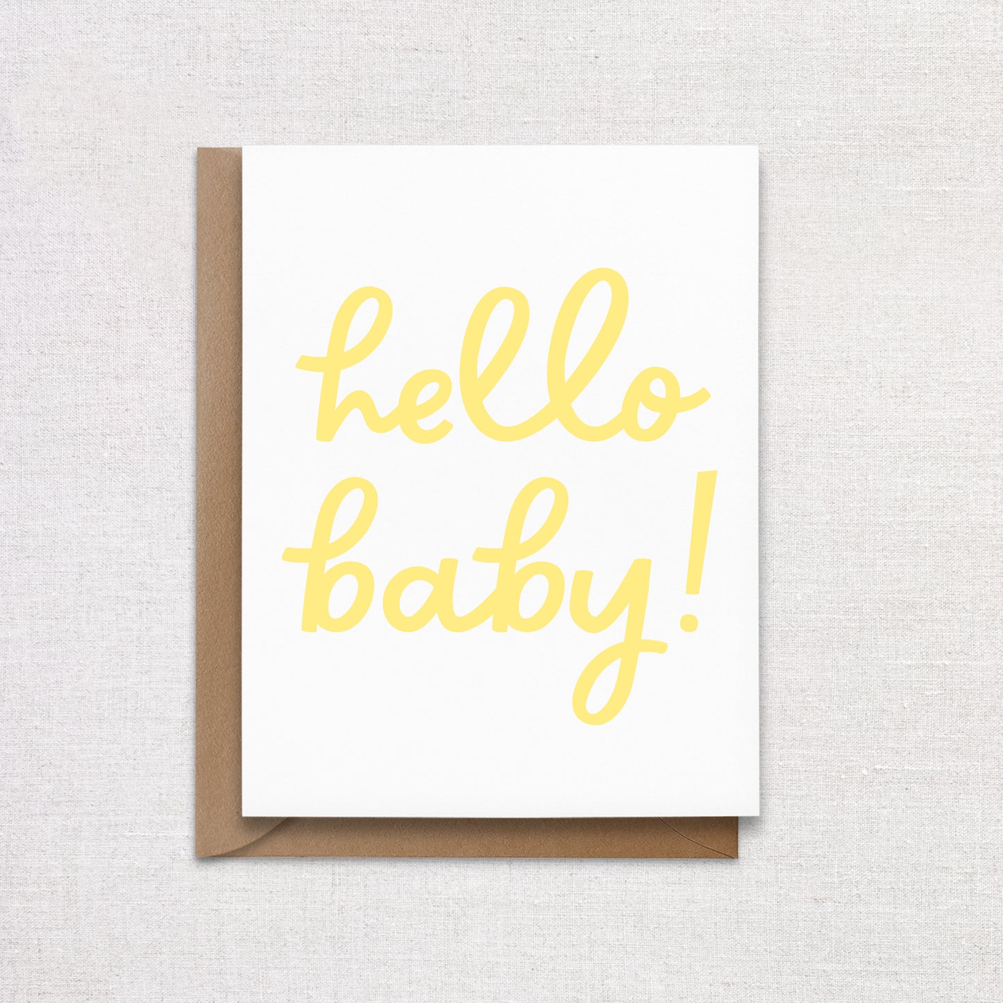 New Baby Greeting Card - Yellow