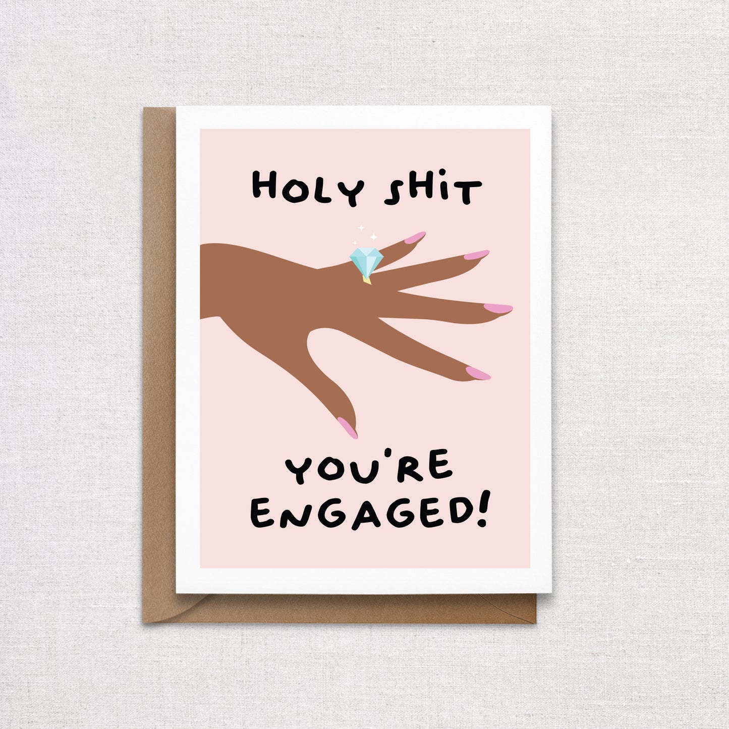 Holy Shit You're Engaged! Wedding Card