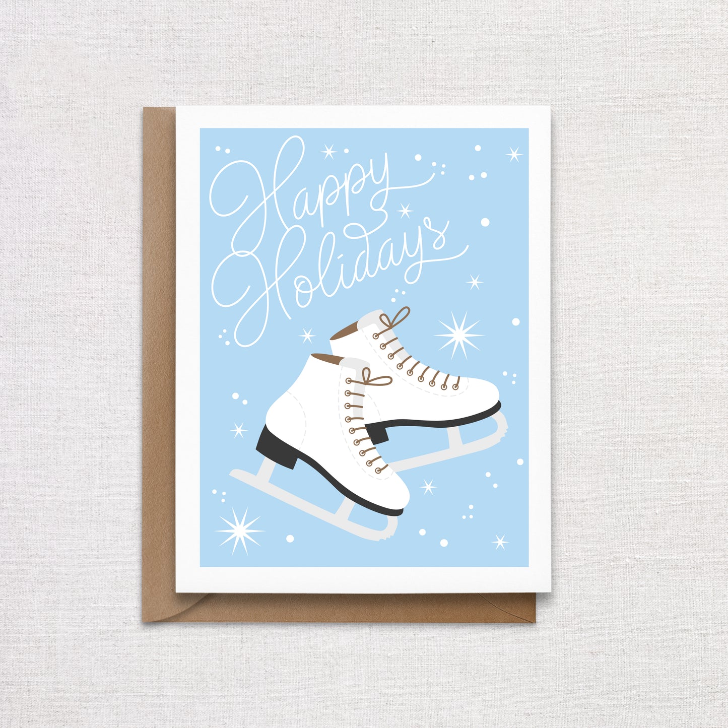 Ice Skates Holiday Card