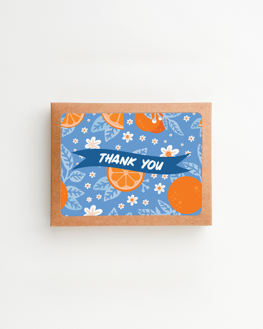 Thank You Oranges Box Card Set