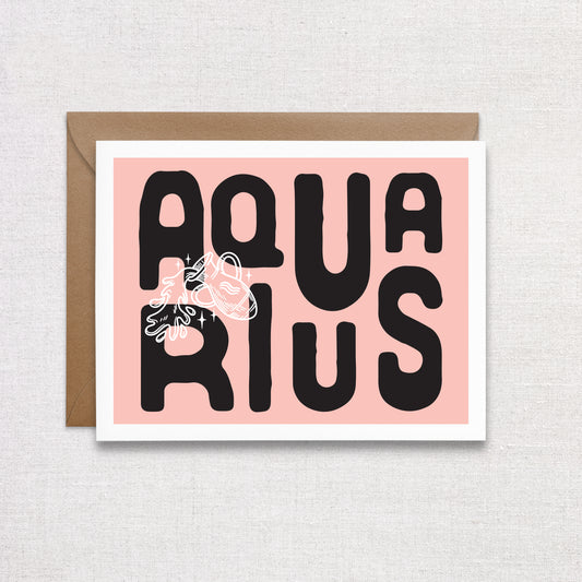 Aquarius Birthday Card