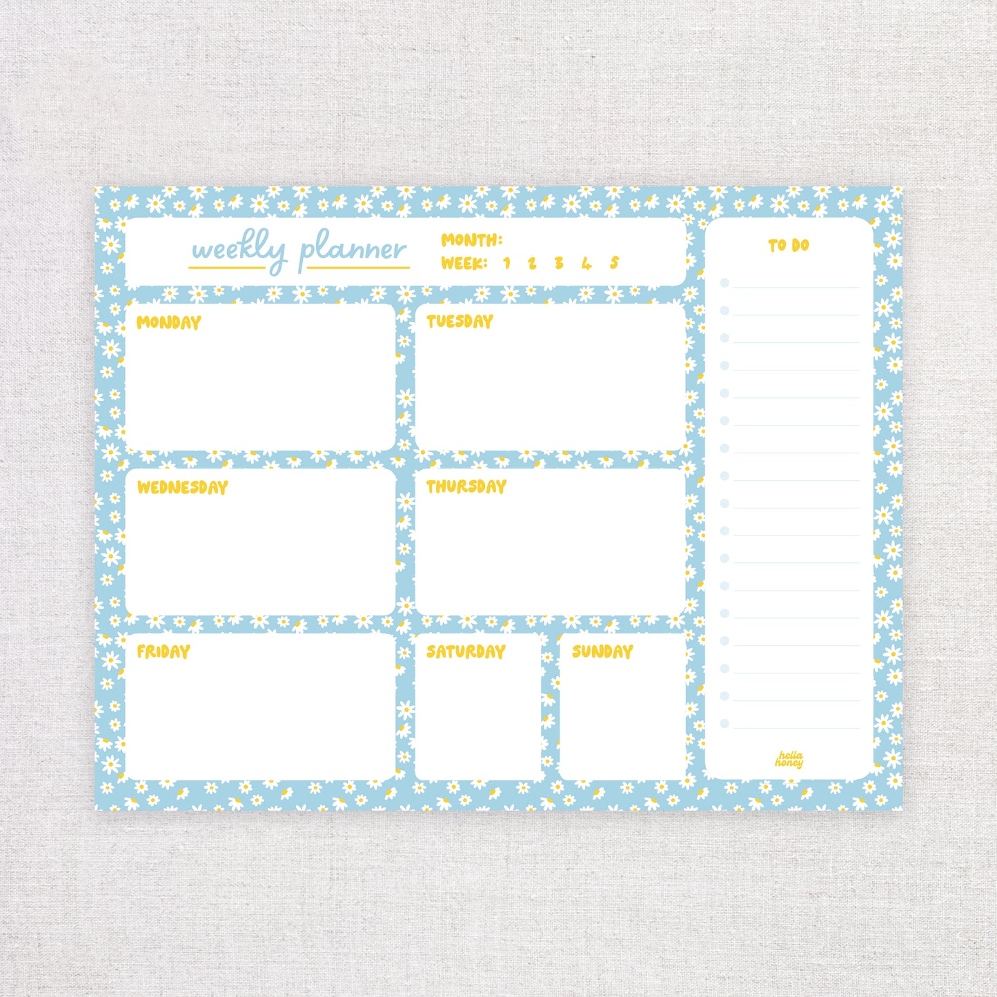 Daisy Weekly Planner Notepad