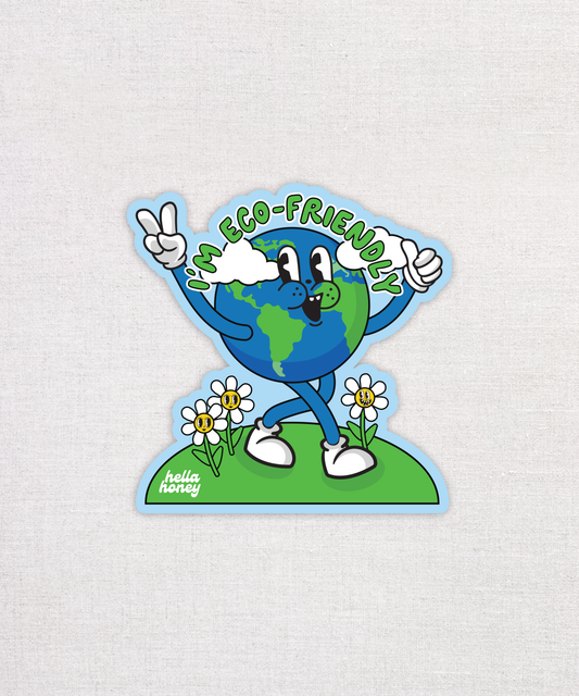 Planet Earth Sustainable Eco-Friendly Sticker