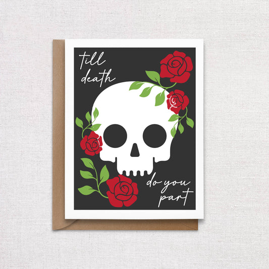Till Death Skull Wedding Card