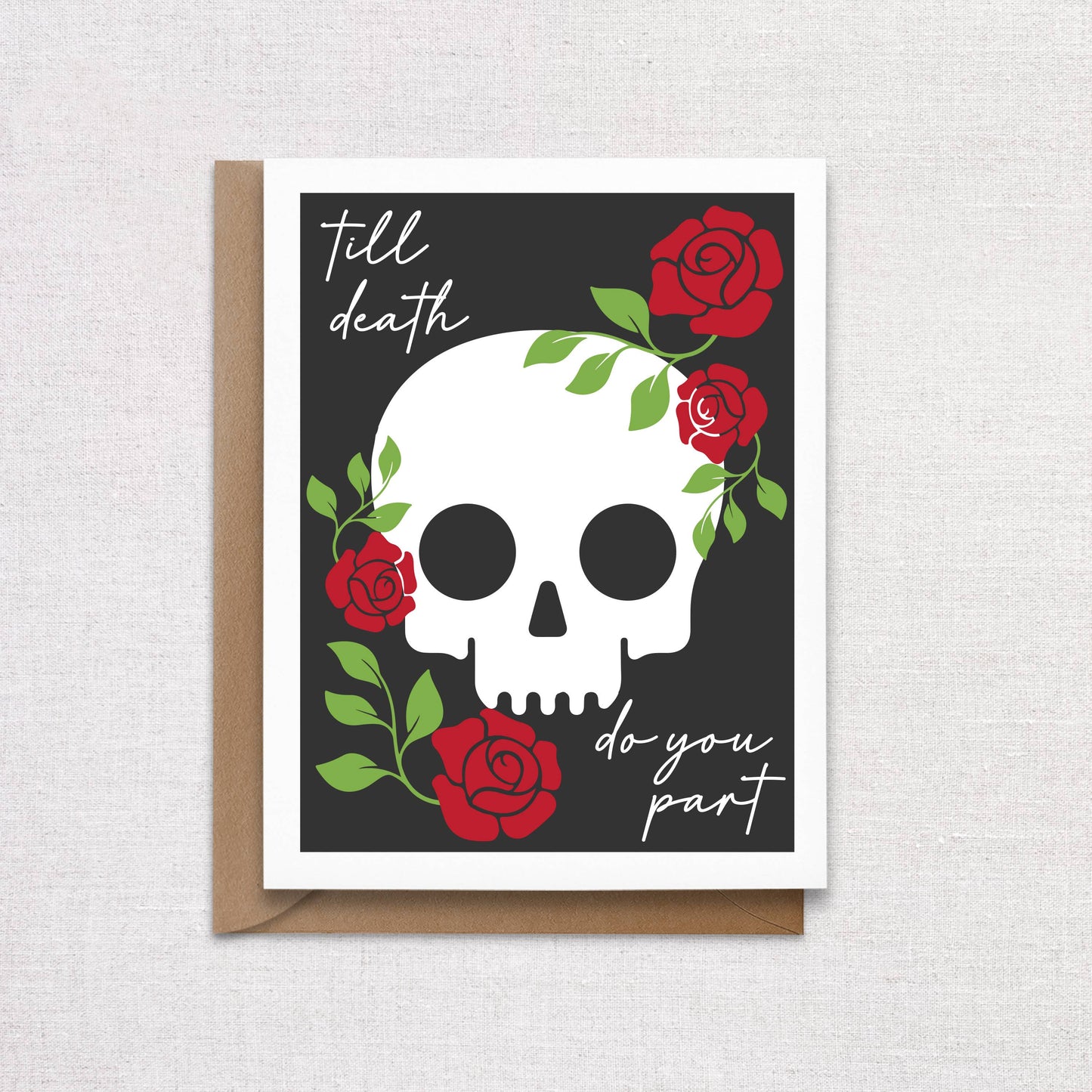 Till Death Skull Wedding Card
