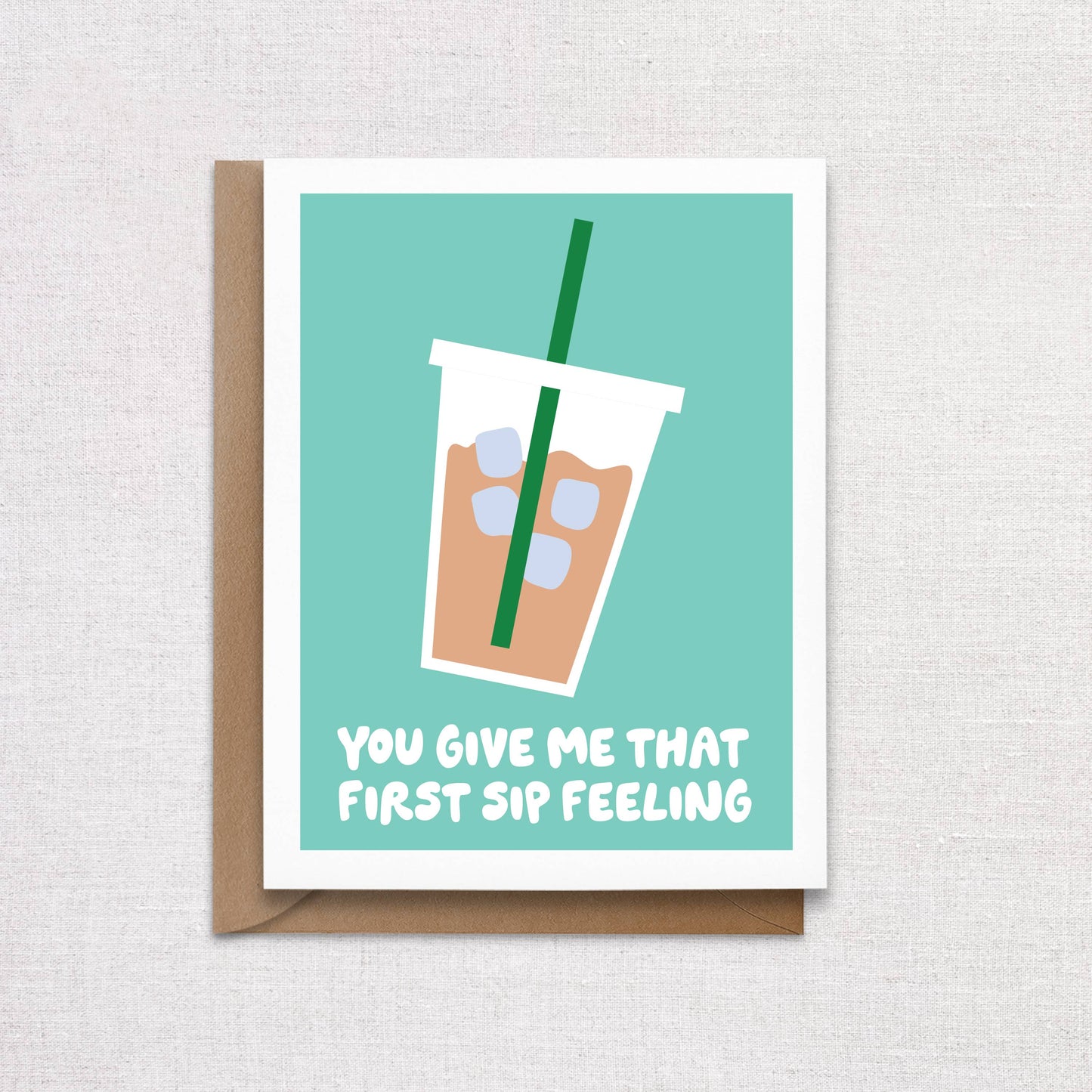 Iced Coffee Love Greeting Card