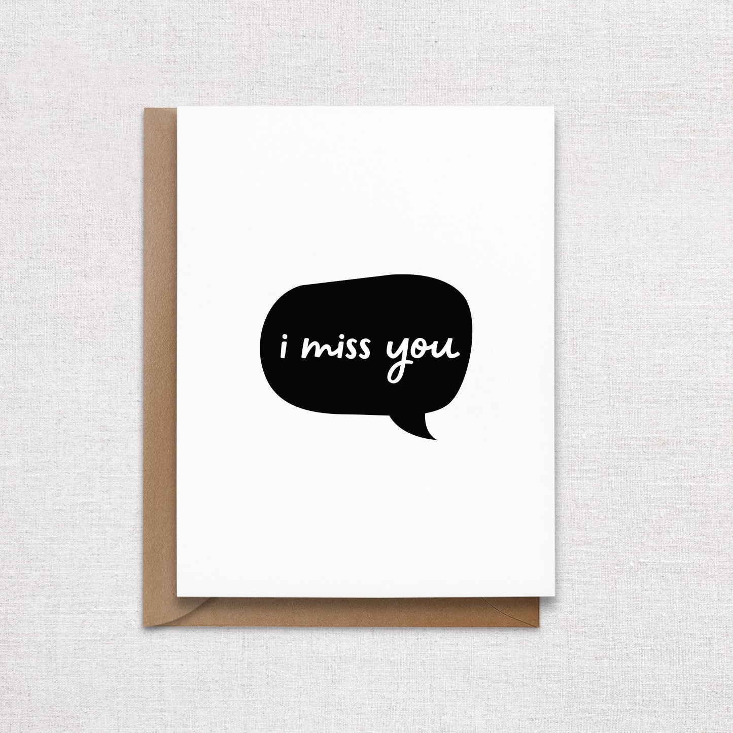 I Miss You Minimalist Greeting Card