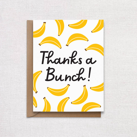 Thanks A Bunch Banana Thank You Card